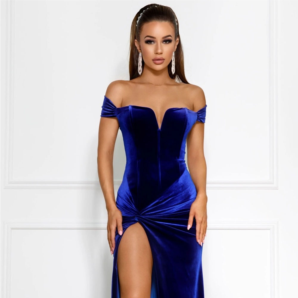Abyss by Abby Loretta Gown Corset Stretch Velvet Dress XS New